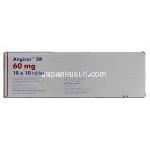 アンジコールSR Angicor SR, アイトロール ジェネリック, 硝酸イソソルビド, 60mg, 錠 箱側面