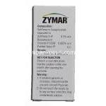 ザイマー Zymar, ガチフロキサシン 0.3%, 5ml, 点眼薬 箱記載情報