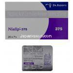 ナイアシン  ニコチン酸 （ナイアスパン ジェネリック）, Nialip 500mg 錠 (Dr.Reddy's)