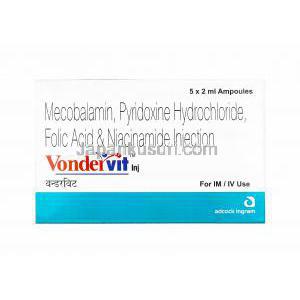 ヴォンダーヴィット 注射 (メコバラミン/ ピリドキシン塩酸塩/ 葉酸/ ナイアシンアミド)