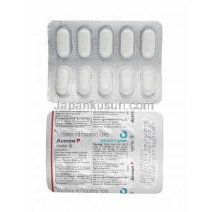 アセロン P (アセクロフェナク/ アセトアミノフェン) 錠剤