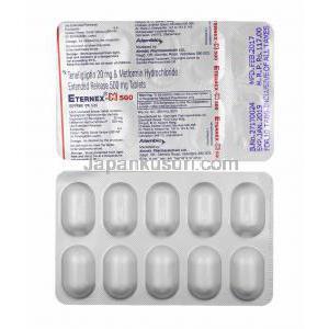 エターネックス M (メトホルミン/ テネリグリプチン) 500mg 錠剤