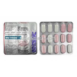 メトライド (グリメピリド/ メトホルミン) 1mg 錠剤