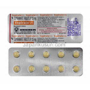 トピレイン (トピラマート) 25mg 錠剤