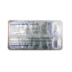 タゴン M フォルテ, メトホルミン / テネリグリプチン, 錠（徐放性錠),シート情報