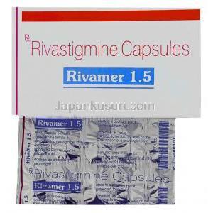 酒石酸リバスチグミン（ジェネリック・エクセロン）, Rivamer, 1.5mg 錠 (Sun Pharma)