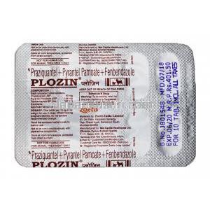 プロジン,プラジカンテル50mg, パモ酸ピランテル 144mg, フェンベンダゾール 500mg, 錠剤,  シート情報