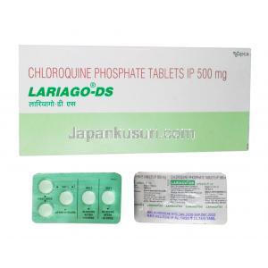 クロロキン, Lariago-DS, 500mg 錠 (IPCA Laboratories) 箱