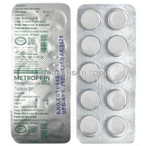 メトロプリン, メトロニダゾール 500 mg, 製造元：Johnlee Pharmaceuticals, シート, シート情報