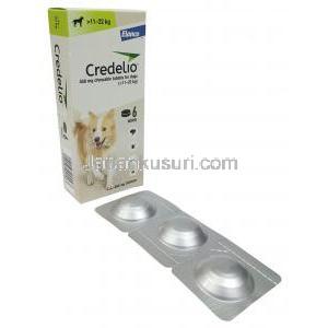 クレデリオ, ロチラネル 450mg 中型犬用(11 kgs以上-22 kgs) 6錠 （チュアブル錠),製造元： Elanco GmbH, 箱, シート
