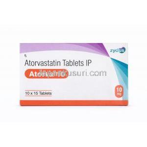 アトルバ 10, アトルバスタチン 錠剤 10 mg (Zydus) 箱