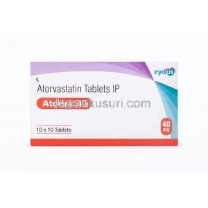 アトルバ 40, アトルバスタチン 錠剤 40 mg (Zydus) パッケージ正面