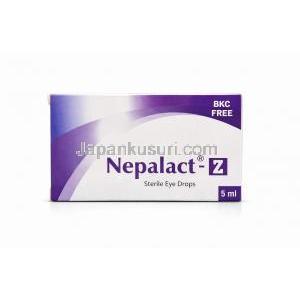 ネパラクト-Z点眼薬, 0.02%, 点眼薬 5mL(保存料不使用), 製造元：Sun Pharma, 箱表面