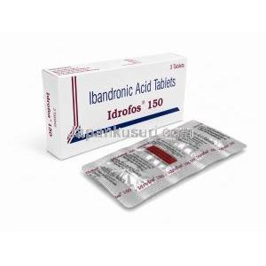 イドロフォス, イバンドロン酸 150 mg, 製造元：Sun Pharma, 箱とブリスター包装