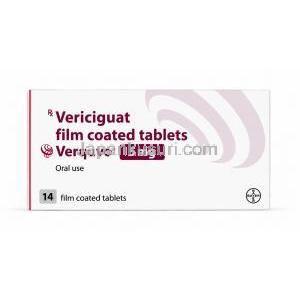 ベリキューボ, ベルイシグアト 5mg, 製造元: Bayer Zydus Pharma, 箱