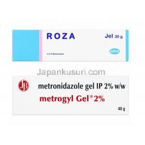 ローザ Roza, メトロジェル ジェネリック, メトロニダゾール 0.75% 30gm (Orva)