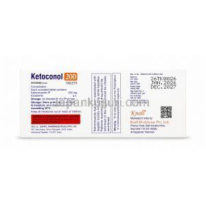 ケトコノール 200, ケトコナゾール 200mg, 製造元：Knoll Healthcare, 箱情報