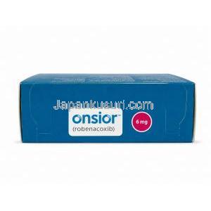 オンシオール 猫用, ロベナコキシブ 6 mg, 製造元：Elanco Australia Pty Ltd, 箱上面