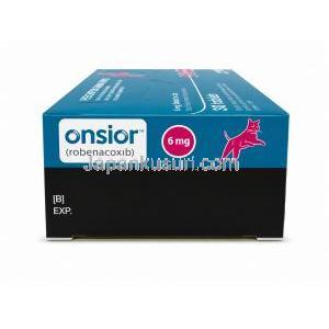 オンシオール 猫用, ロベナコキシブ 6 mg, 製造元：Elanco Australia Pty Ltd, 箱側面