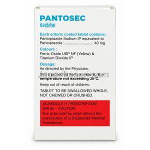 パントセック, パントプラゾール 40 mg, 製品情報