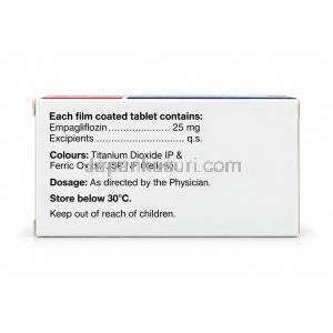 エンパシップ 25, エンパグリフロジン 25 mg, 製造元: Cipla, 成分・用量・保管情報
