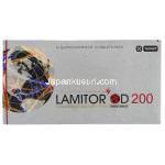 ラミトール OD 200 Lamitor OD 200, ラミクタールジェネリック, ラモトリジン 200mg 錠 (Torrent) 箱