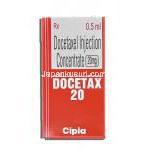 ドセタックス Docetax, タキソテール ジェネリック, チクロピジン 20mg/0.5ml 注射 (Cipla) 箱