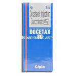 ドセタックス Docetax, タキソテール ジェネリック, チクロピジン 80mg/2ml 注射 (Cipla) 箱