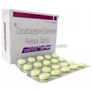 Oxetol XR 300, Oxcarbazepine 300 mg, Sun Pharmaceutical Industries Ltd, Box, Blistrepack