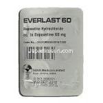 エバーラスト30 Everlast-30, プリリジー ジェネリック, ダポキセチン, 60mg, 錠 包装裏面