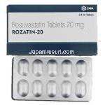 ロザチン Rozatin-20, クレストール ジェネリック, ロスバスタチン, 20mg 錠