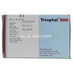 トリオプタル600 Trioptal 600, トリレプタル ジェネリック, オクスカルバゼビン, 600mg, 錠 箱側面