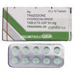 トラゾニル50 Trazonil 50, デジレル ジェネリック, トラゾドン 50mg, 錠