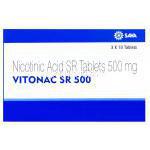 ビトナック SR  Vitonac SR, ナイクリン ジェネリック, ニコチン酸 SR  500mg, 錠, 箱