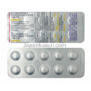 エスピン H (アムロジピン/ ヒドロクロロチアジド) 錠剤