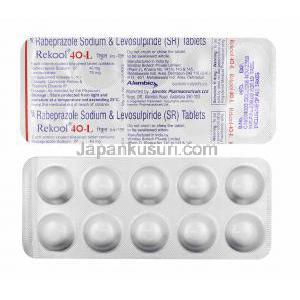 リクール L (レボスルピリド/ ラベプラゾール) 40mg 錠剤