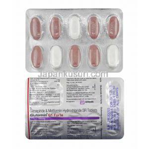 グルフォルミン G (グリメピリド 1mg/ メトホルミン 1000mg) 錠剤