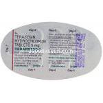 テラプレス Terapress, ハイトラシン ジェネリック, テラゾシン 2mg 錠 (Abbott India) 包装裏面