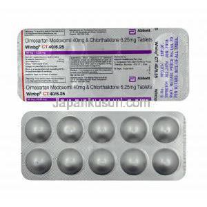 ウィンビーピー CT (オルメサルタン 40mg/ クロルタリドン 6.25) 錠剤