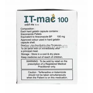IT-マック, イトラコナゾール 100 mg 成分