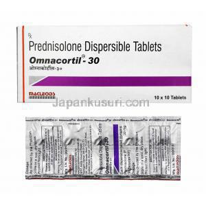 オムナコルチル, プレドニゾロン 30mg 箱、錠剤