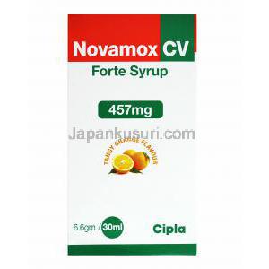 ノバモックスCVフォルテ 内服液 オレンジ味 (アモキシシリン/ クラブラン酸)