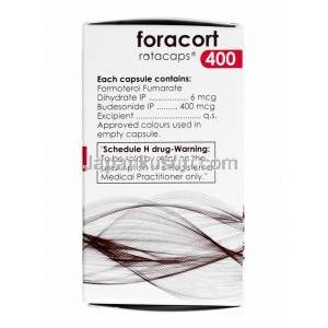 フォラコート 吸入剤 (Rotacap) (ホルモテロール 6mcg/ ブデソニド 400mcg) 成分