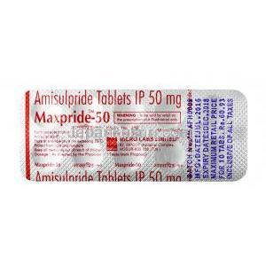 マックスプリド, アミスルプリド 50 mg,錠剤,シート情報