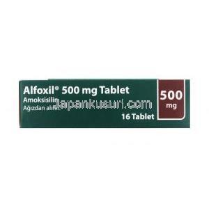 アルフォキシル (アモキシシリン) 500mg 箱側面