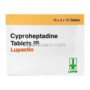 ルパクチン, シプロヘプタジン4mg,錠剤, 製造元：Lupin Ltd, 箱情報