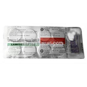 ラミトール OD 100, ラモトリジン 100mg, 製造元：Torrent Pharma, シート情報