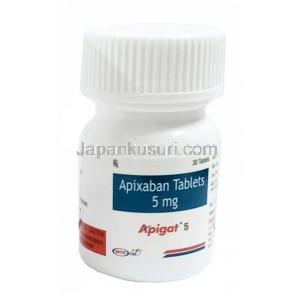 アピガット, アピキサバン 5mg, 30錠, ナトコ・ファーマ, ボトル正面