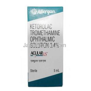 アキュラー LS Acular LS 5ml, ケトロラクトロメタミン  0.4%, 点眼薬, 箱表面（新パッケージ）