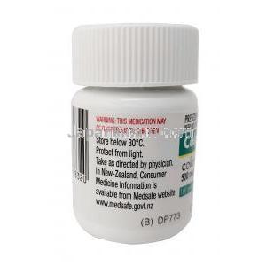 コルガウト, コルヒチン 0.5 mg, 製造元：Aspen pharmacare Australia,ボトル情報, 保管方法